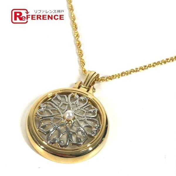 新品同様 MIKIMOTO ミキモト ルーペ ロゴ チェーンネックレス アクセサリー ロゴ ネックレ...