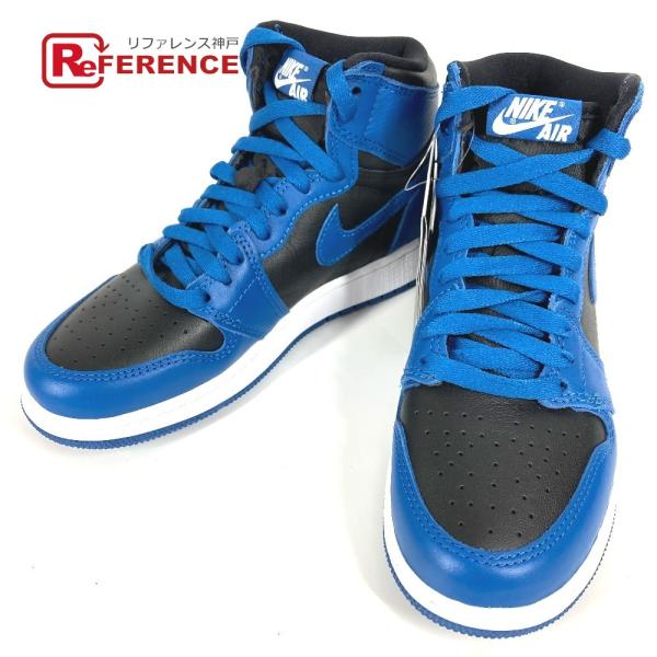 未使用 NIKE ナイキ GS エアジョーダン1 レトロ ハイ OG ""ダークマリーナブルー スニ...