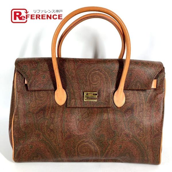 ETRO エトロ ロゴ ペイズリー柄 カバン トートバッグ ボストンバッグ フラップ ハンドバッグ ...
