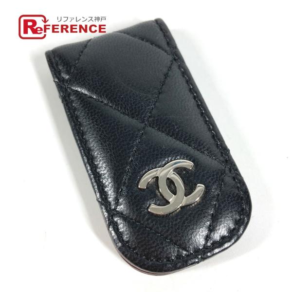 CHANEL シャネル CC ココマーク ロゴ 財布 札ばさみ  マトラッセ キルティング マネーク...