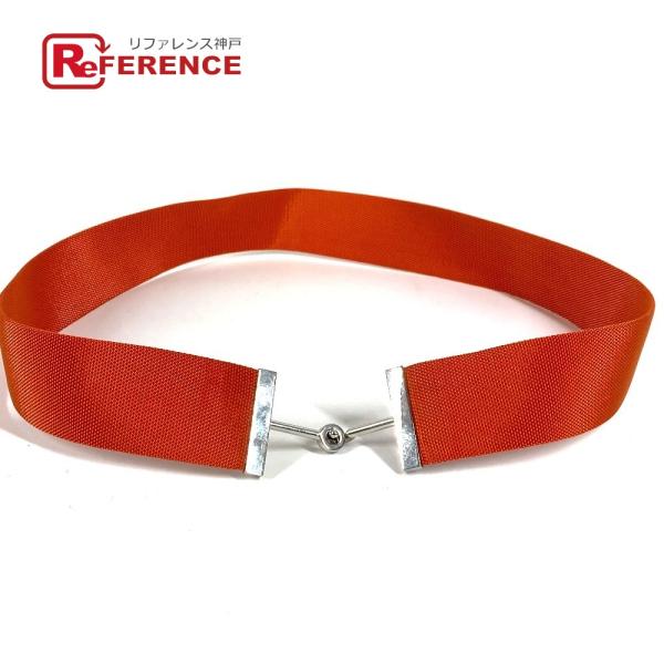 HERMES エルメス ロゴ H アクセサリー ベルト オレンジ ユニセックス【中古】