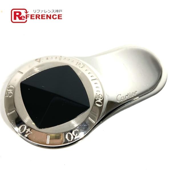 CARTIER カルティエ ロゴ 財布 マネークリップ シルバー ユニセックス【中古】