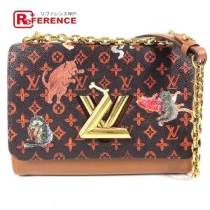 LOUIS VUITTON ルイヴィトン M44408 サックツイストMM チェーンバッグ 斜め掛け モノグラム キャットグラム 猫 ショルダーバッグ【中古】