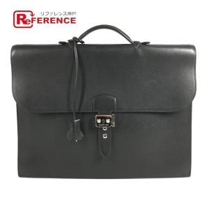 HERMES エルメス サックアデペッシュ 38 トートバッグ 肩掛け ハンドバッグ ビジネスバッグ ブラック ユニセックス【中古】