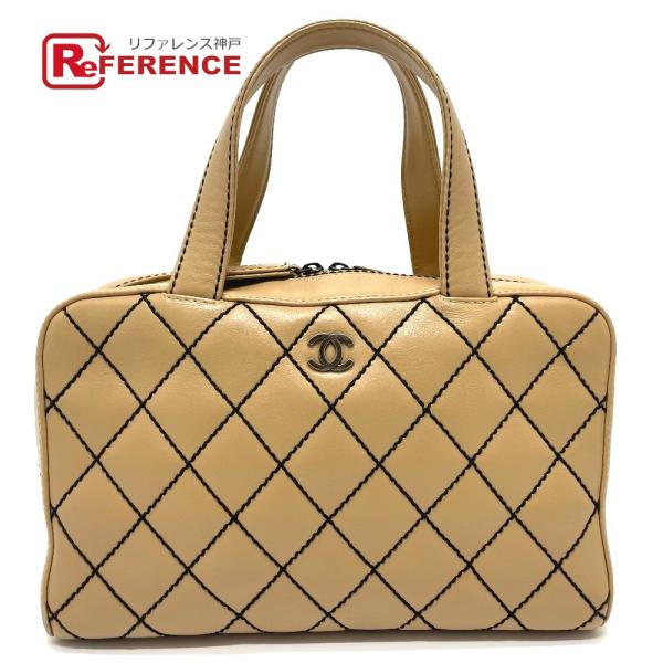 CHANEL シャネル CC ココマーク ワイルドステッチ ヴィンテージ トートバッグ ハンドバッグ...