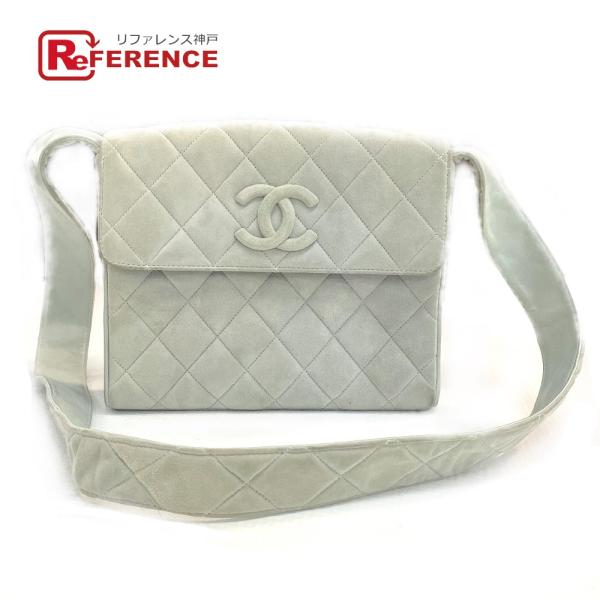 CHANEL シャネル CC ココマーク マトラッセ 肩掛け フラップ ショルダーバッグ スエード ...