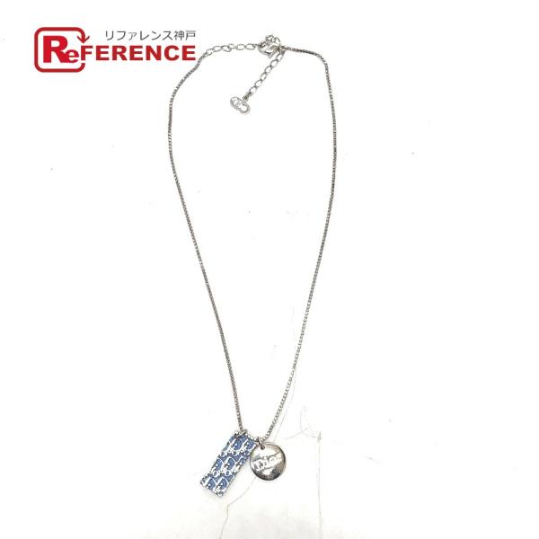 Dior ディオール ナンバー2 プレート  ペンダント トロッター ネックレス ブルー レディース...