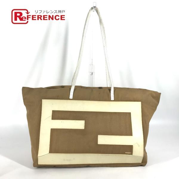 FENDI フェンディ 8BH185 FFロゴ ビッグロゴ トートバッグ カバン 肩掛け ショルダー...