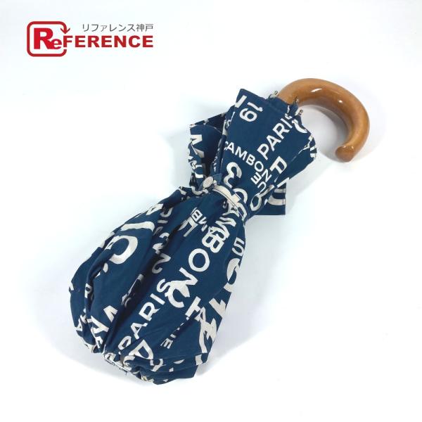 CHANEL シャネル パラプリュイ アンブレラ 折り畳み傘 ワンタッチ ポーチ付き バイシーライン...