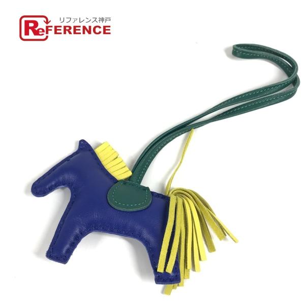 HERMES エルメス ロデオPM バッグチャーム 馬 シュバル チャーム ブルー レディース【中古...