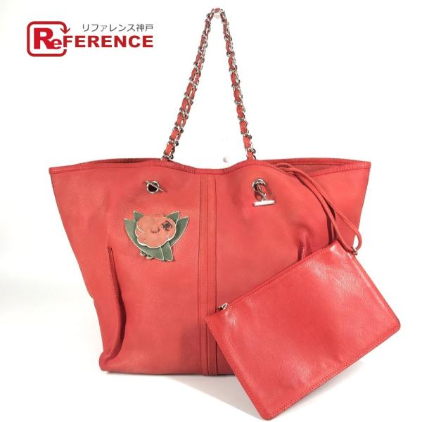 CHANEL シャネル CC ココマーク ロゴ フラワー カバン トートバッグ チェーンバッグ ポー...