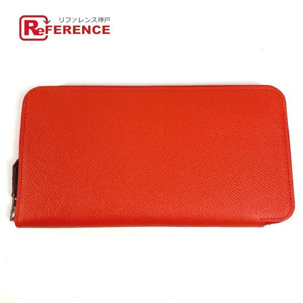 美品 HERMES エルメス アザップロング シルクイン  ロングウォレット ラウンドファスナー 長...