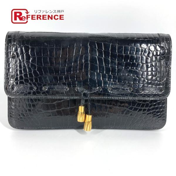 HERMES エルメス ロゴ フラップ タッセル フリンジ ポーチ セカンドバッグ カバン ヴィンテ...