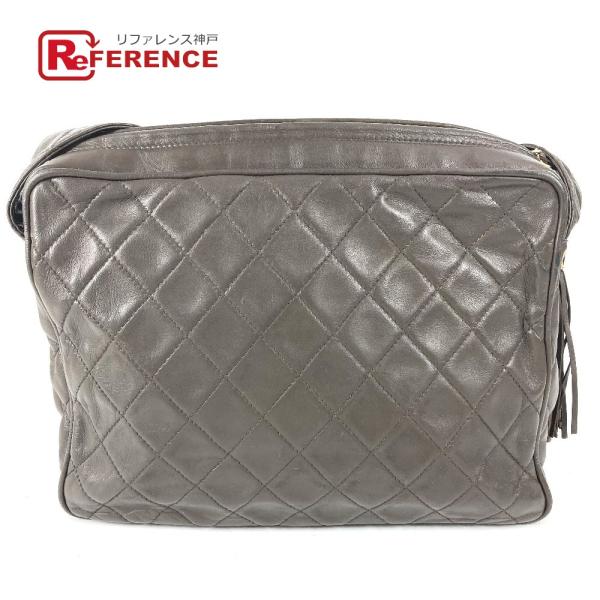 CHANEL シャネル CC ココマーク ロゴ キルティング マトラッセ フリンジ タッセル ココボ...