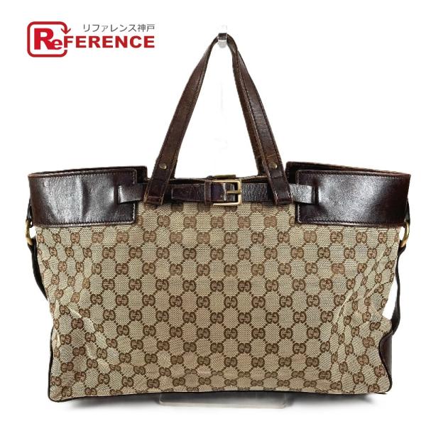 GUCCI グッチ 106251 GG ロゴ トートバッグ カバン 肩掛け  ショルダーバッグ ベー...
