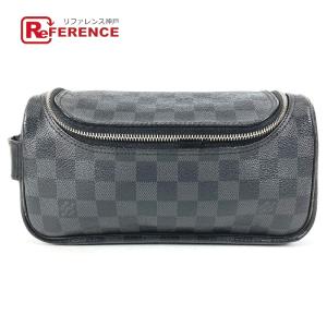 LOUIS VUITTON ルイヴィトン N47625 トワレポーチ メイクポーチ 化粧ポーチ セカンドバッグ クラッチバッグ ダミエグラフィット 【中古】