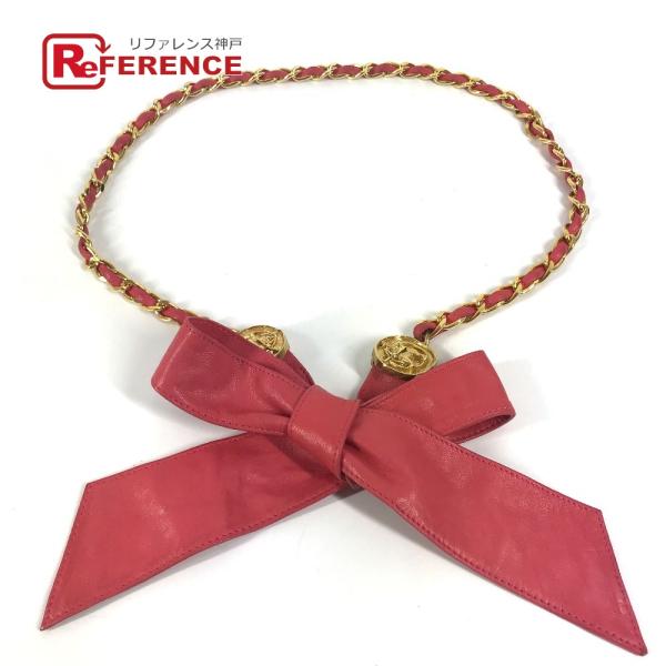 CHANEL シャネル コイン チェーンベルト ファッション小物 リボン ヴィンテージ ベルト ピン...