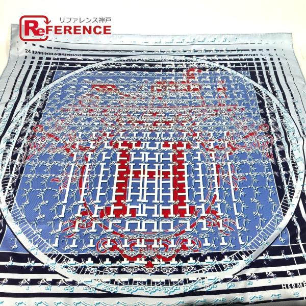 新品同様 HERMES エルメス カレ90 24 FAUBOURG SECONDE 銀座店10周年記...