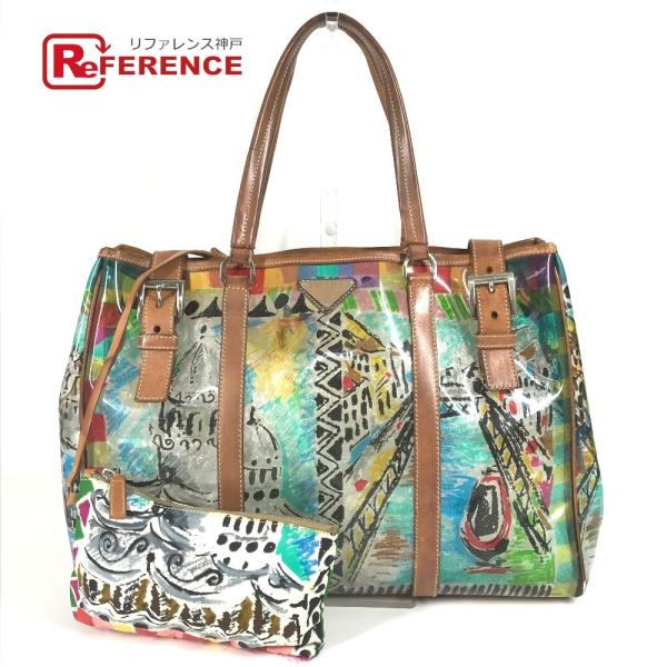 PRADA プラダ BR2515  総柄 トライアングルロゴ 三角ロゴ プレート カバン ショルダー...