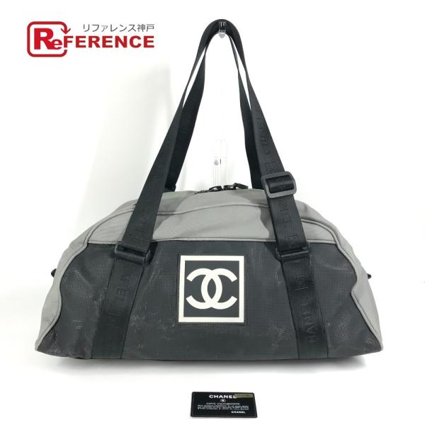 CHANEL シャネル ロゴ 旅行バッグ トラベルバッグ カバン ショルダーバッグ 肩掛け スポーツ...