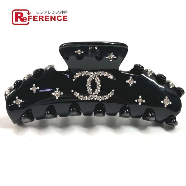 CHANEL シャネル CC ココマーク ロゴ ヘアクリップ ラインストーン ヘアアクセサリー クリ...