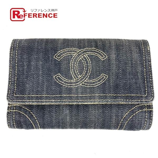CHANEL シャネル A31991 CC ココマーク 財布 コンパクトウォレット スパークリングデ...