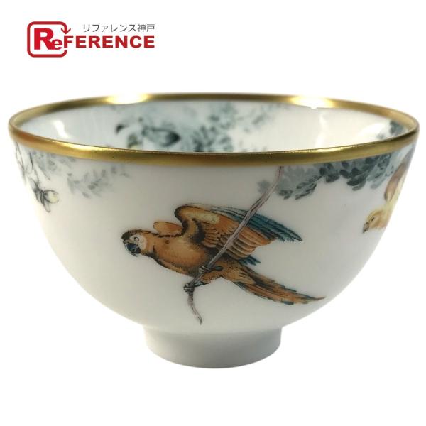 美品 HERMES エルメス 赤道直下のスケッチ ボウルPM  お椀 鳥柄 バード カトラリー イン...