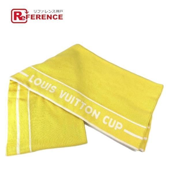 LOUIS VUITTON ルイヴィトン ロゴ LVCUP ルイヴィトンカップ マフラー イエロー ...