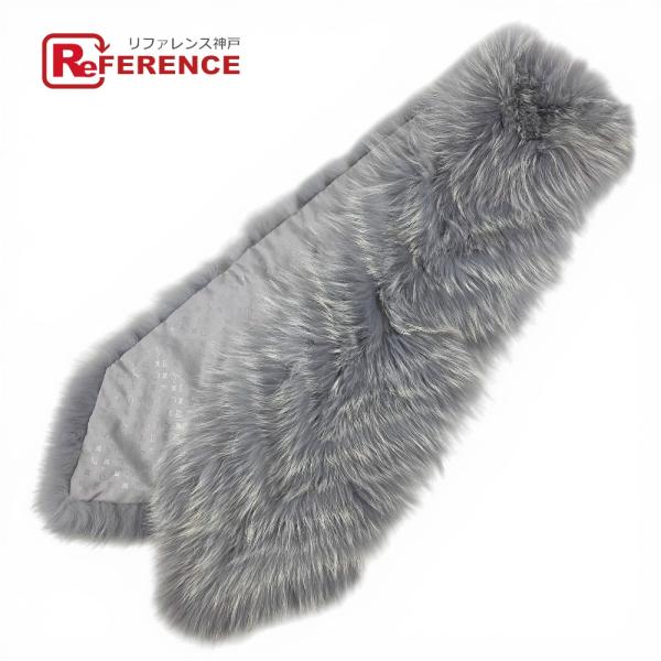 LOUIS VUITTON ルイヴィトン M75100 ロゴ ファー ティペット アクセサリー マフ...