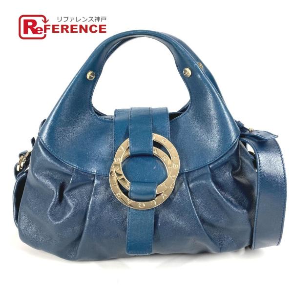 BVLGARI ブルガリ チャンドラ トートバッグ 2WAYバッグ ハンドバッグ ダブル コイン ブ...