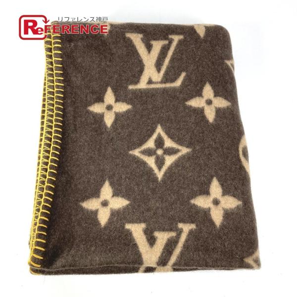 LOUIS VUITTON ルイヴィトン M92067 ラグモノグラム インテリア ひざかけ 毛布 ...