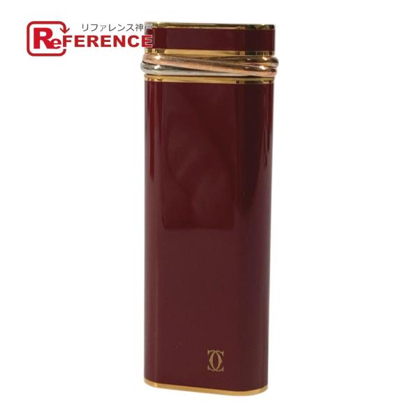 CARTIER カルティエ ロゴ トリニティ 喫煙具 ライター ワインレッド ユニセックス【中古】