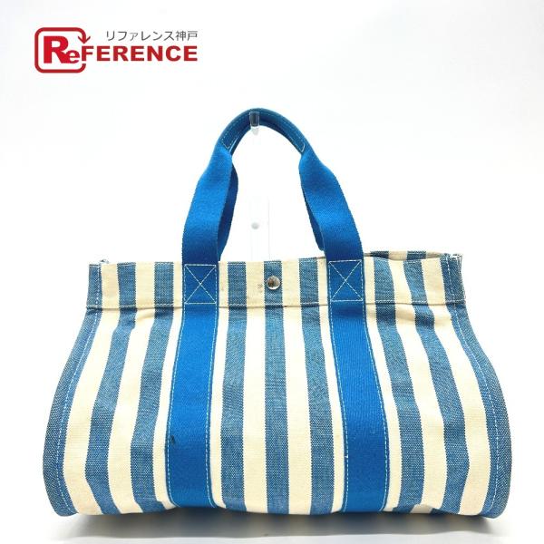 HERMES エルメス カンヌMM カンヌ MM カバン バッグ キャンバス地 トートバッグ ストラ...