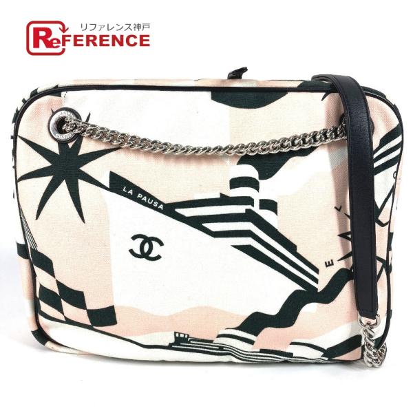 CHANEL シャネル LA PAUSA ラパウザ Wチェーン カバン トートバッグ 肩掛け クルー...
