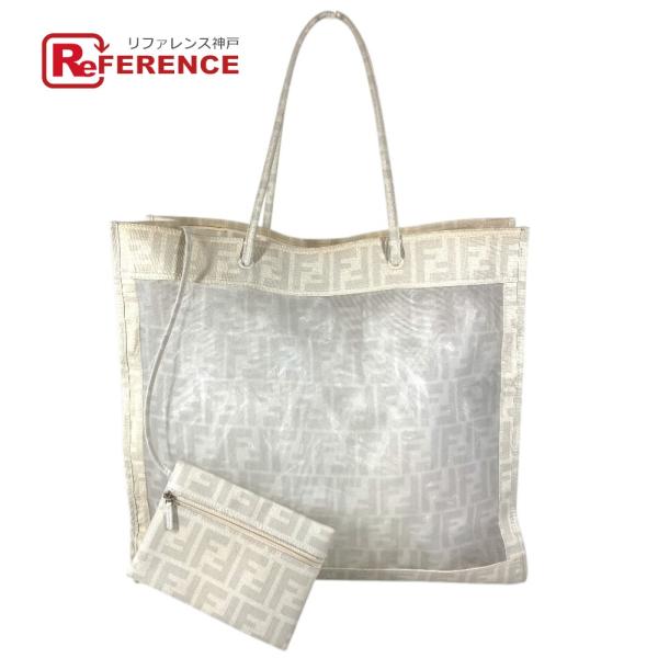 FENDI フェンディ ズッカ ロゴ メッシュ カバン バッグ ショルダーバッグ 肩掛け ポーチ付き...