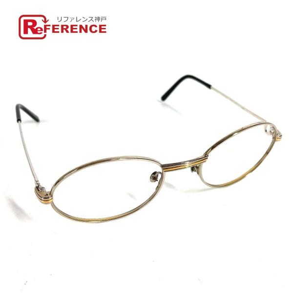 CARTIER カルティエ ロゴ トリニティ めがね メガネ アイウェア 眼鏡 眼鏡 シルバー ユニ...