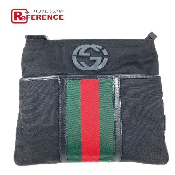 GUCCI グッチ 181067 GG ロゴ カバン 斜め掛け  ショルダーバッグ ブラック ユニセ...