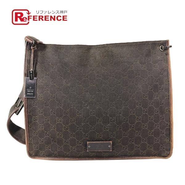 GUCCI グッチ 90656 GG ロゴ カバン 斜め掛け ショルダーバッグ ブラウン ユニセック...