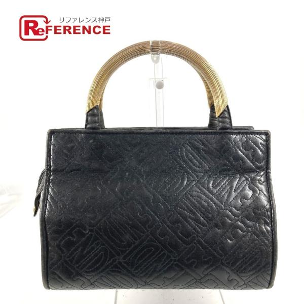 FENDI フェンディ ロゴ メタルハンドル 総ロゴ カバン トートバッグ ヴィンテージ ハンドバッ...