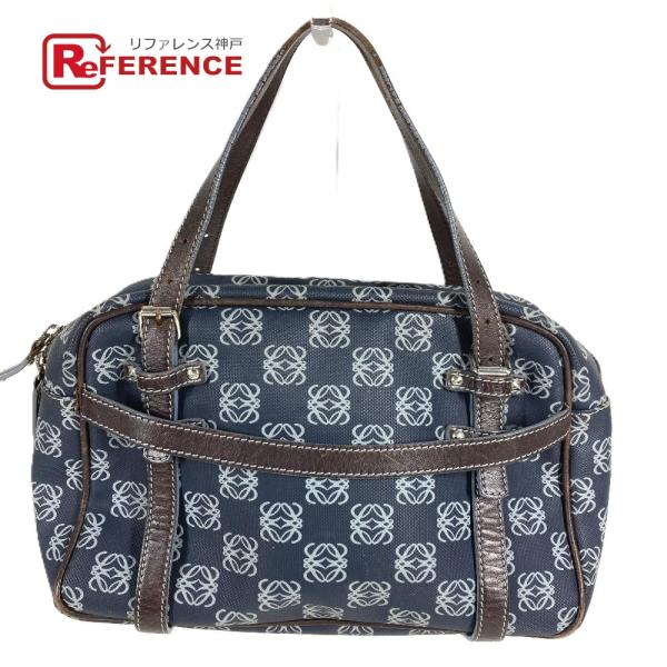 LOEWE ロエベ アナグラム ロゴ カバン トートバッグ ハンドバッグ ブルー ユニセックス【中古...