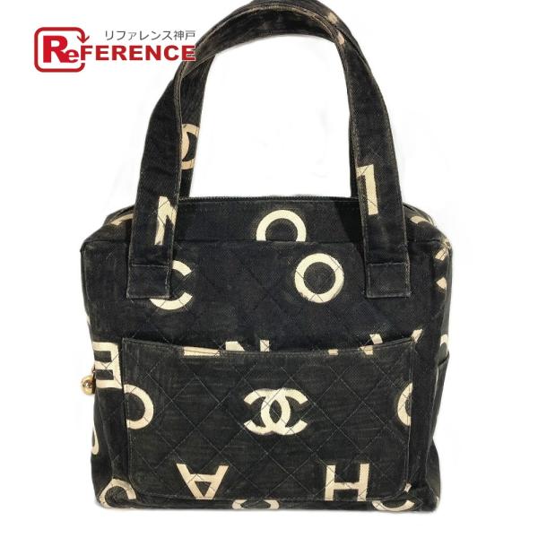 CHANEL シャネル 総柄 アイコン CC ココマーク ロゴ カバン トートバッグ ヴィンテージ ...