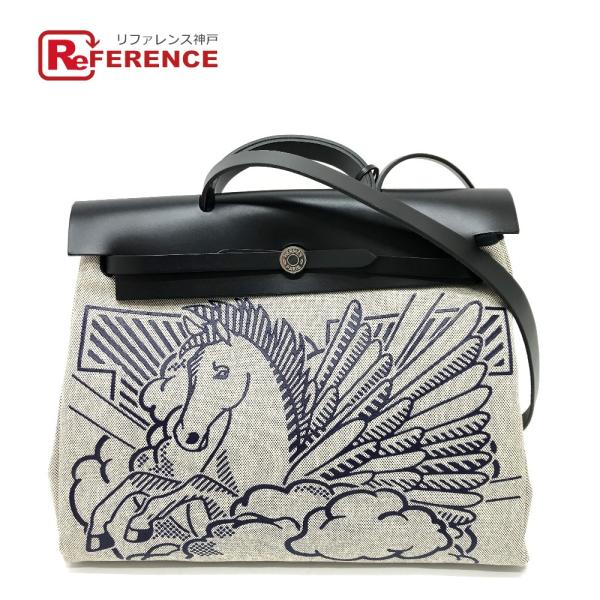 美品 HERMES エルメス ペガサスポップ 2WAY ハンドバッグ エールバッグ ジップ MM シ...