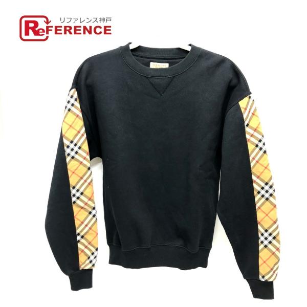 BURBERRY バーバリー 8008215 トレーナー 長袖 チェック スウェット ブラック レデ...