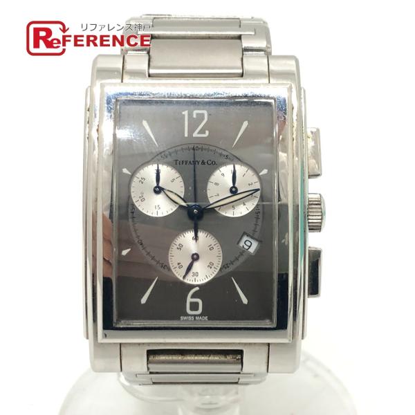 TIFFANY&amp;Co. ティファニー グランドレクタンギュラー クロノグラフ クォーツ 腕時計 時計...