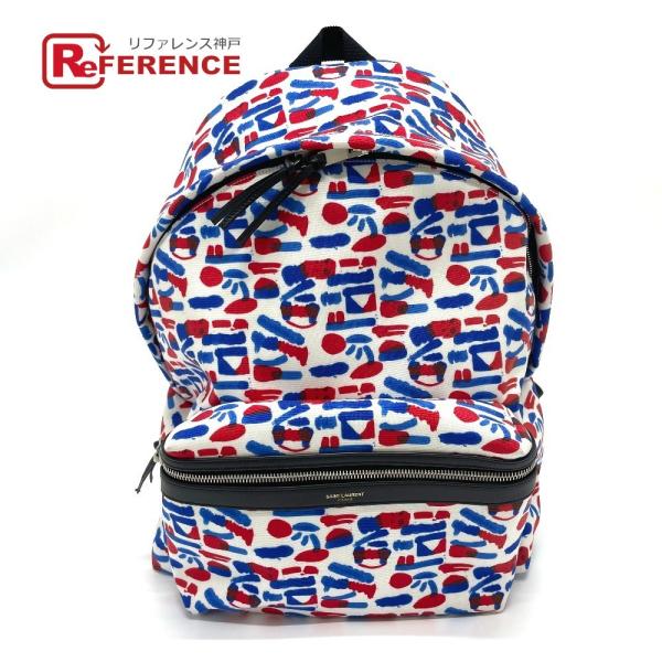 SAINT LAURENT PARIS サンローランパリ 326865 マルチ総柄 バックパック リ...