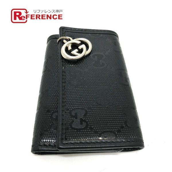 GUCCI グッチ 212111 GGインプリメ 6連 GG/ロゴ キーケース GGインプリメ ブラ...