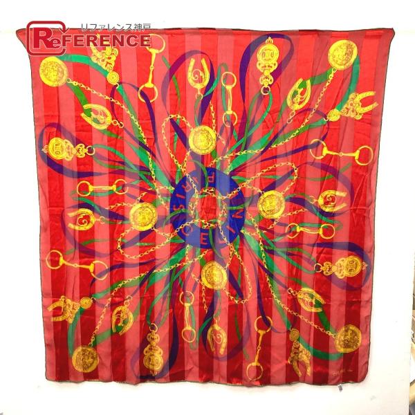 CELINE セリーヌ ヴィンテージ ジュエリーモチーフ 大判 オールドセリーヌ ショール ストール...