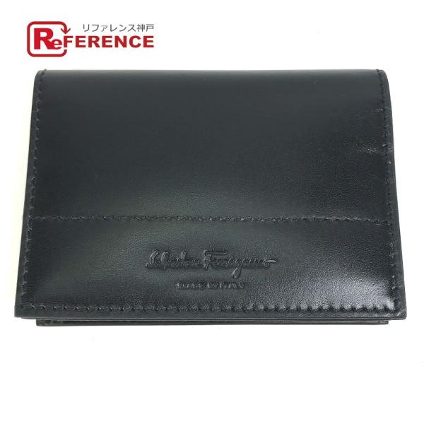 Salvatore Ferragamo サルヴァトーレフェラガモ ロゴ 名刺入れ カードケース レザ...