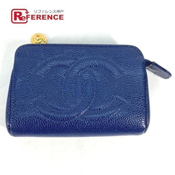 CHANEL シャネル CC ココマーク シガレットポーチ メイクポーチ ポーチ ブルー レディース...