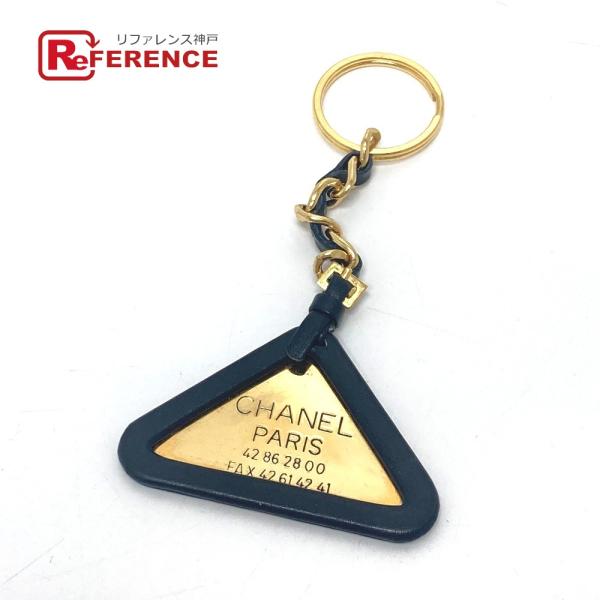 CHANEL シャネル 三角プレート チャーム キーリング アクセサリー 小物 94Ｐ キーリング ...